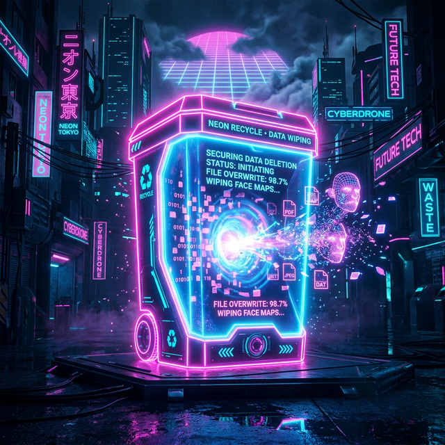 A secure data wiping interface representing strict digital privacy controls