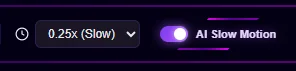 AI Slow Motion Settings