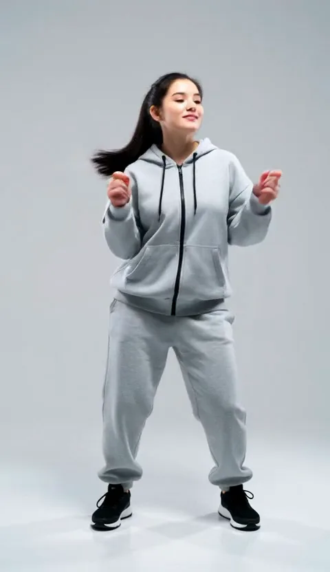 Original video frame: a person walking through a city street