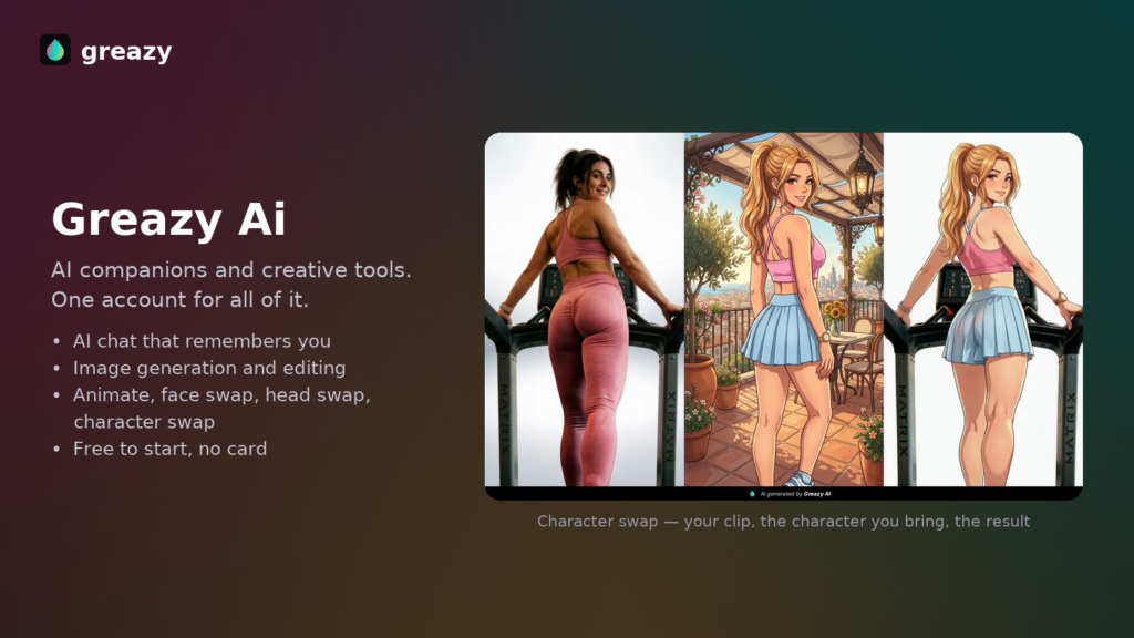 Greazy AI, explained: an AI friend that remembers you, and a studio on the same account